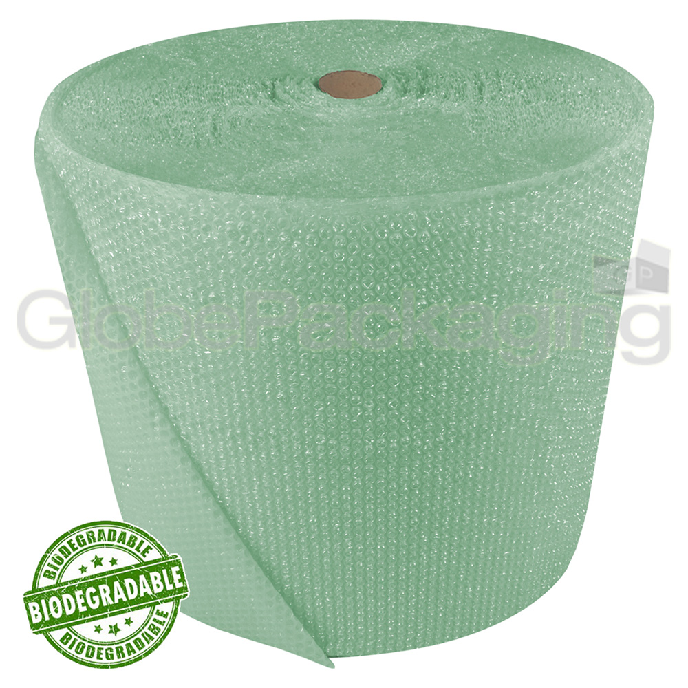 750mm x 75M ROLL OF STRONG BIODEGRADABLE GREEN BUBBLE WRAP - 100% ECO FRIENDLY